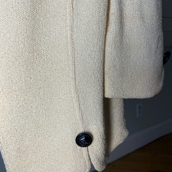 St John Collection Knit Yellow 3/4 Sleeve Blazer Zipper Closure Size 12 - Picture 6 of 12